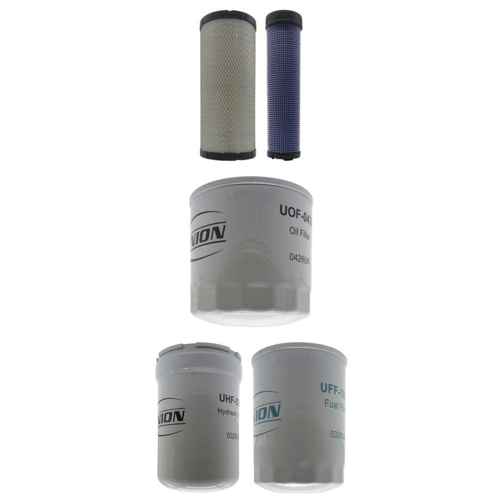 UNION Filter Service Kit for Kubota SSV65C Skid Steer Loader (S/N 10001-19999; 50001-) FUEL S/N 50343 & Below