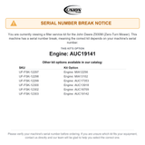 UNION Filter Service Kit for John Deere Z930M ZTrak Zero-Turn Mower Engine: AUC19141