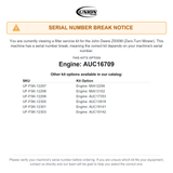 UNION Filter Service Kit for John Deere Z930M ZTrak Zero-Turn Mower Engine: AUC16709