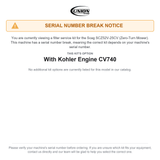 UNION Filter Service Kit for Scag SCZ52V-25CV Cheetah Zero-Turn Mower With Kohler Engine CV740