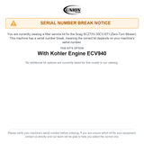 UNION Filter Service Kit for Scag SCZ72V-35CV-EFI Cheetah Zero-Turn Mower With Kohler Engine ECV940