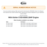 UNION Filter Service Kit for Exmark LHP5220KC Lazer Z HP Zero-Turn Mower With Kohler CV20 65593 20HP Engine