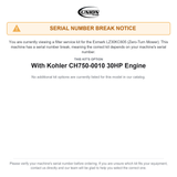 UNION Filter Service Kit for Exmark LZ30KC605 Lazer Z Zero-Turn Mower With Kohler CH750-0010 30HP Engine