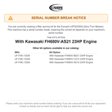 UNION Filter Service Kit for Exmark LHP5223KA Lazer Z HP Zero-Turn Mower With Kawasaki FH680V-AS21 23HP Engine