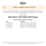 UNION Filter Service Kit for Exmark LHP5223KC Lazer Z HP Zero-Turn Mower With Kohler CV23 75582 23HP Engine
