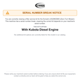 UNION Filter Service Kit for Exmark LXS29KD665 Lazer Z XS Diesel Zero-Turn Mower With Kubota Diesel Engine