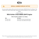 UNION Filter Service Kit for Exmark LZ25KC524 Lazer Z Zero-Turn Mower With Kohler CH25 68695 25HP Engine