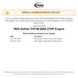 UNION Filter Service Kit for Exmark NAV27KC Navigator Front-Mount Mower With Kohler CH740-0088 27HP Engine