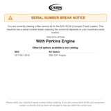 UNION Filter Service Kit for ASV RC30 Compact Track Loader With Perkins Engine