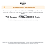 UNION Filter Service Kit for Hustler 942979 Super Z HyperDrive Zero-Turn Mower With Kawasaki 	FXT00V-AS21 35HP Engine