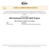 UNION Filter Service Kit for Toro 74924 TITAN ZX5420 Zero-Turn Mower With Kawasaki FX730V 26HP Engine