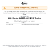 UNION Filter Service Kit for Toro 74391 TimeCutter Z5000 Zero-Turn Mower With Kohler SV610S-0022 21HP Engine