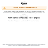 UNION Filter Service Kit for Toro 75747TA TimeCutter MyRIDE Zero-Turn Mower With Kohler KT725-3097 725cc Engine