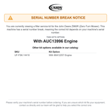 UNION Filter Service Kit for John Deere Z960R ZTrak R Series Zero-Turn Mower With AUC13996 Engine