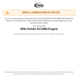 UNION Filter Service Kit for Wright WSZK72SECV860E-49S Stander ZK Stand-On Mower With Kohler ECV860 Engine